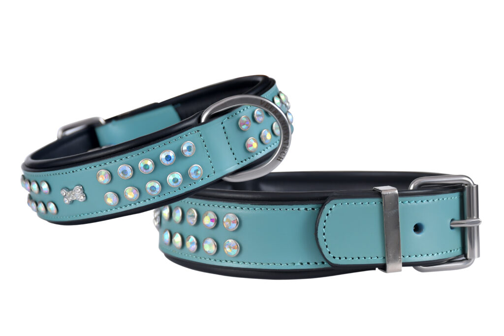 Fancy Collar – Tosca - Crafted from Tosca Indian leather, this fancy dog collar features a white cow softy padded lining for a comfortable fit...