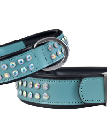 Fancy Collar – Tosca - Crafted from Tosca Indian leather, this fancy dog collar features a white cow softy padded lining for a comfortable fit...