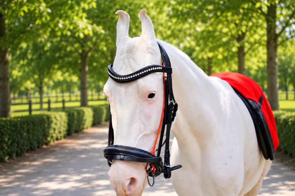 Hunter Elegent Black Gallery Image 1 - Elegant black leather bridle featuring diamond-cut gem detailing, bit, jumping noseband, and soft cow leather padding. Crafted from black DD...