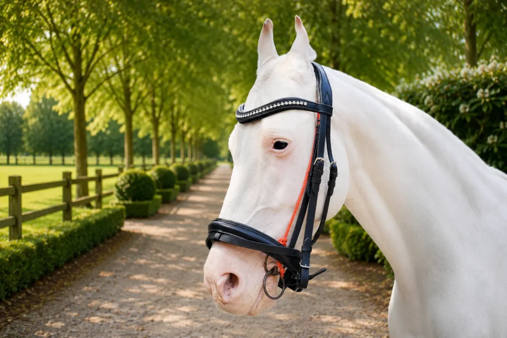 Hunter Black Fancy Bridle Gallery Image 1 - Black leather bridle featuring diamond-cut gem detailing, decorative studs, and a jumping noseband. Crafted from black DD leather with stainless...