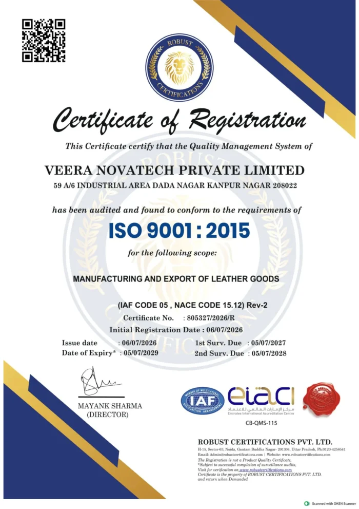 ISO 9001:2015 Quality Management Certificate