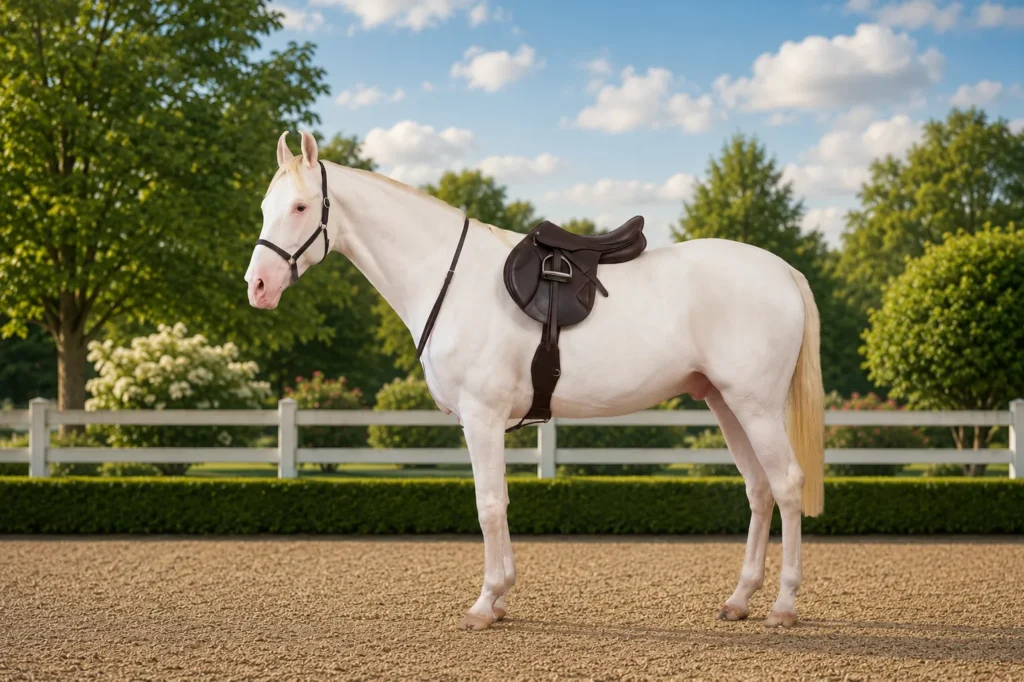 Jumping Girth (VT-GIRTH-112) Gallery Image 1 - Premium cow leather jumping girth featuring stainless steel buckles and strong black elastic. Designed to support comfortable movement, stable saddle...