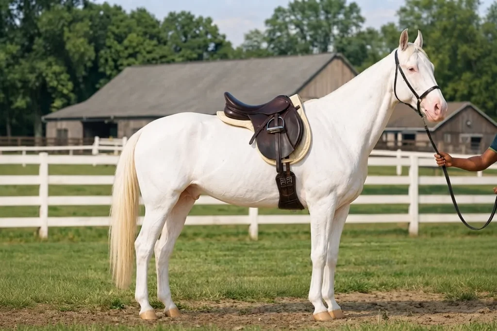 Jumping Girth (VT-GIRTH-117) Gallery Image 1 - Premium cow leather dressage girth with stainless steel buckles and elastic inserts for flexible support. Designed for training and competition,...