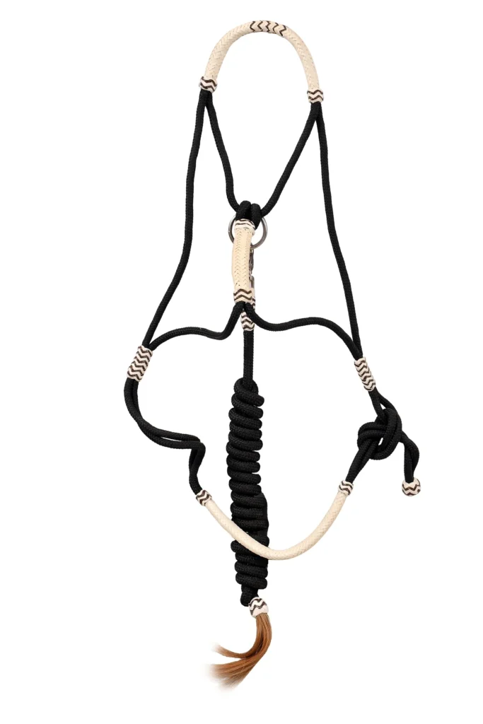 Nylon Halter With Reins - Nylon Rope Horse Stable Track Nose Band Braided Horse Halter with Lead, Full Size, Iron Hardware Material, Fullay Adjustable Horse...