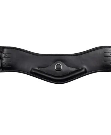 Dressage Girth (VT-GIRTH-115) - Premium cow leather dressage girth with stainless steel buckles and elastic panels. Designed in full size with adjustable fitting, it...