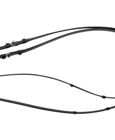Leather Reins - Premium DD leather reins designed with hand grips for improved handling and rider control. Made from black DD leather with...